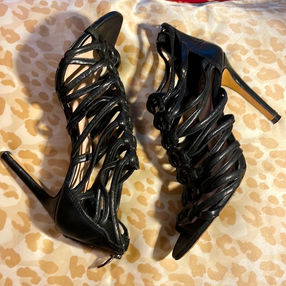 Vince Camuto Strappy Leather Heels, Size 7M